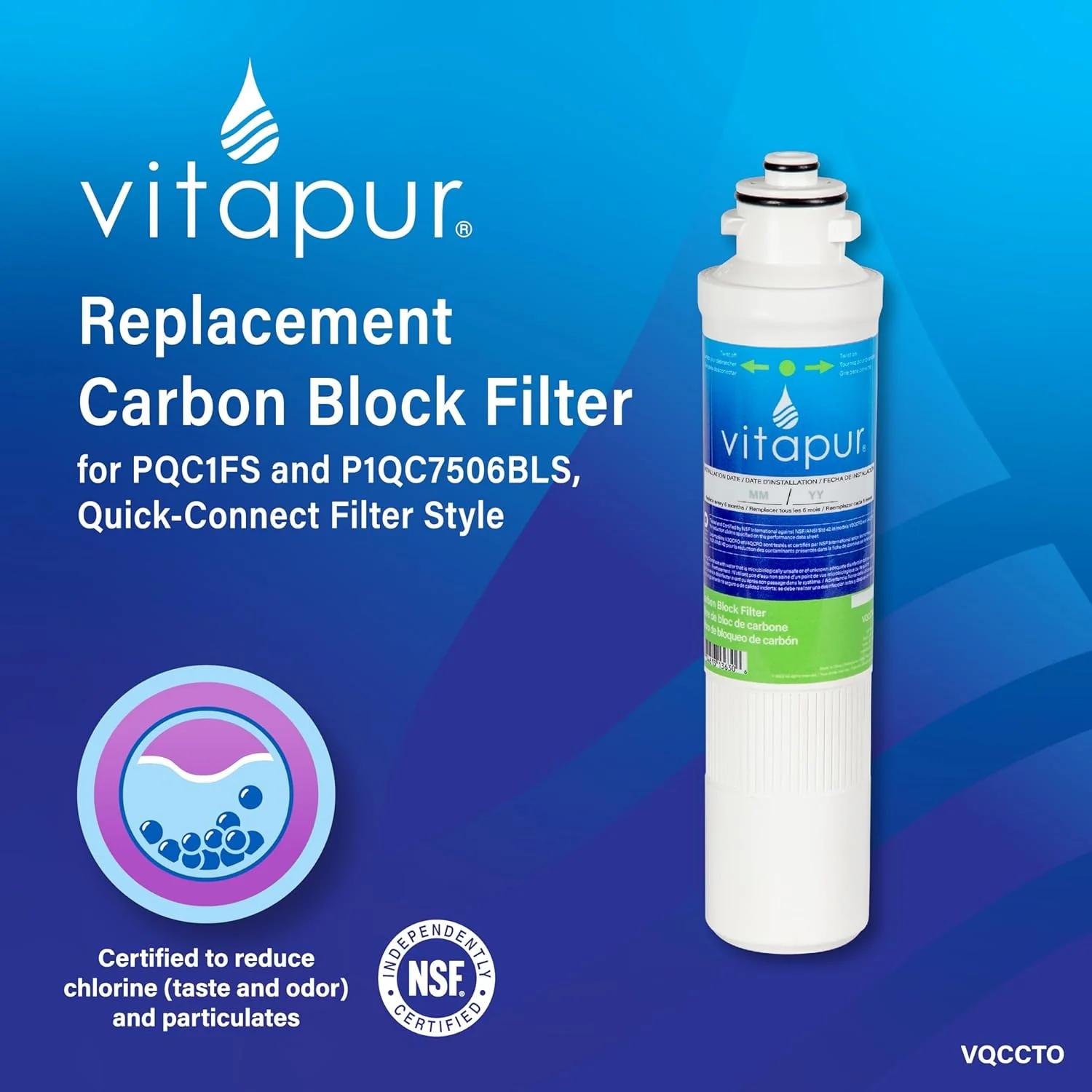 Vitapur Quick-Connect Carbon Block Filter for PQC1FS and P1QC7506BLS